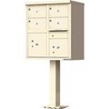 Florence Mfg Co Vital Cluster Box Unit, 4 Mailboxes & 2 Parcel Lockers, Sandstone 1570-4T5SDAF